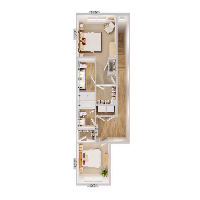 Unit PPD-164 PPD-164 floor plan